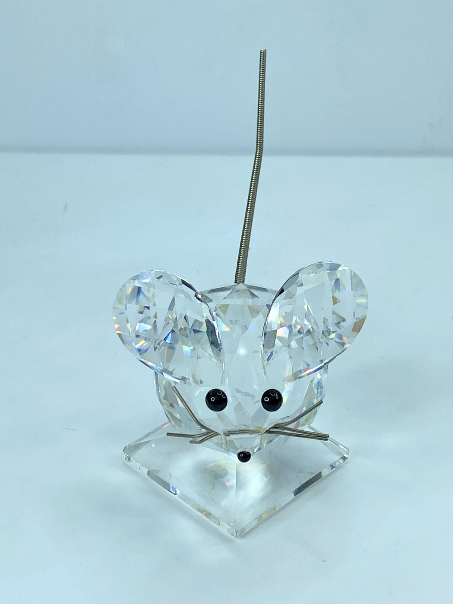 Swarovski Crystal Animals large mouse metal whiskers & tail 2.5" Mirror COA S87