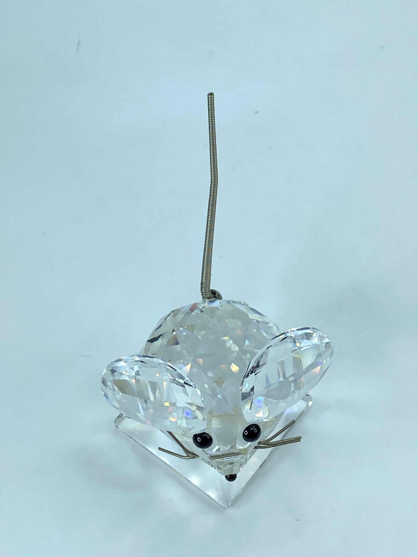 Swarovski Crystal Animals large mouse metal whiskers & tail 2.5" Mirror COA S87