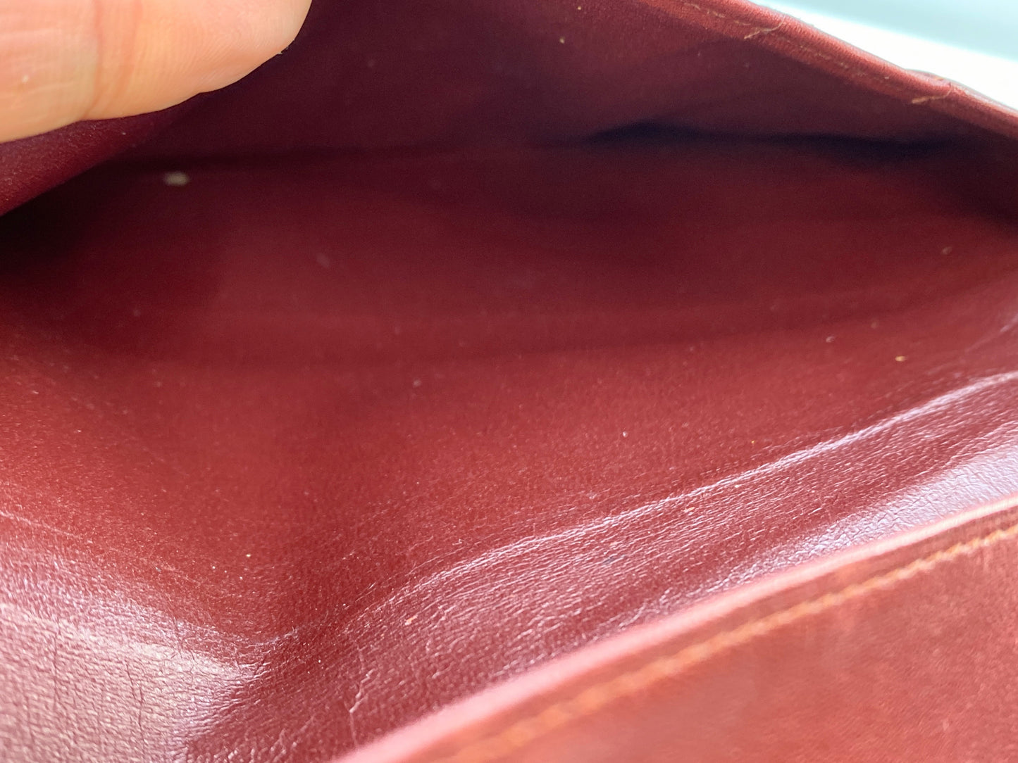 Cartier Red Breast Pocket Wallet with gold-tone hardware, trim leather 7.5" A239