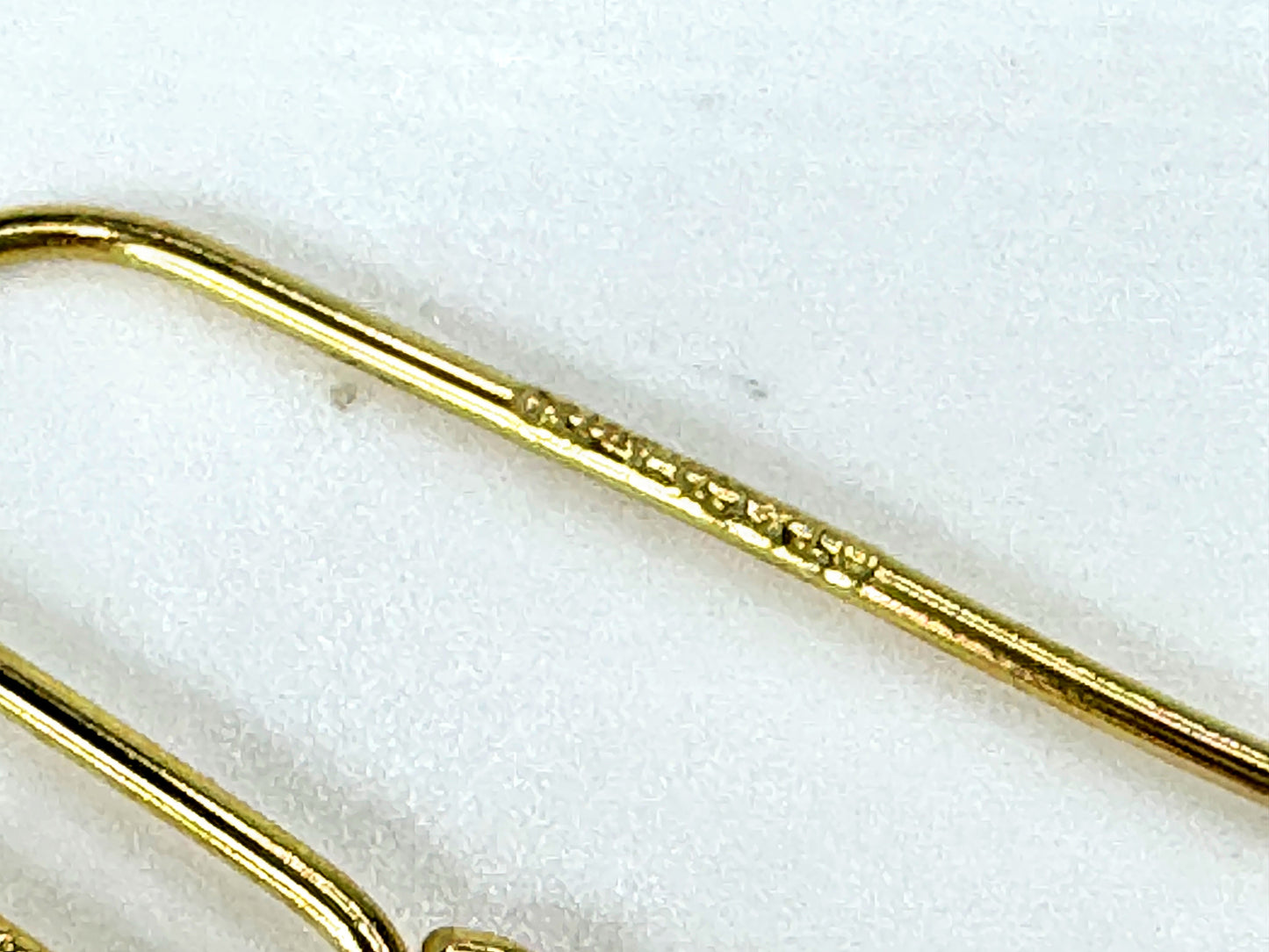 Vintage Tiffany Elsa Peretti mesh fringe pearl earrings 18K gold 1 7/8" JR1874