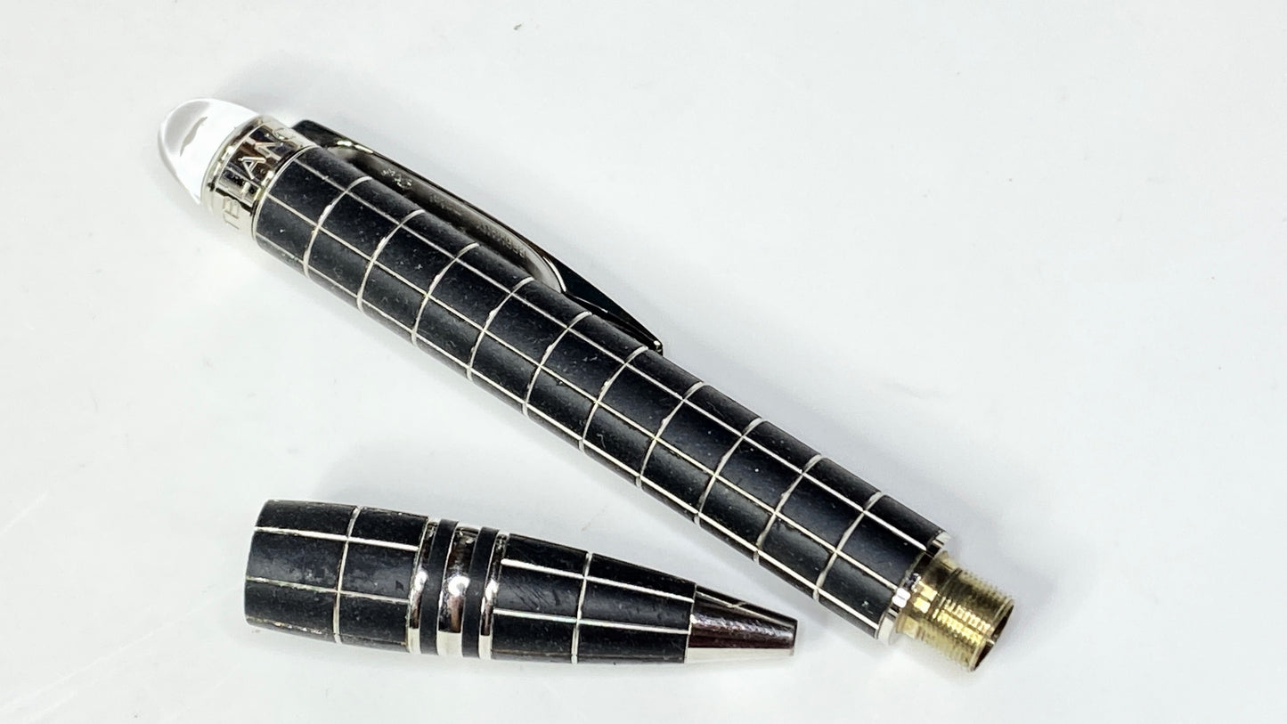 Montblanc StarWalker Black Fountain Pen Platinum Trim Floating Emblem SS146