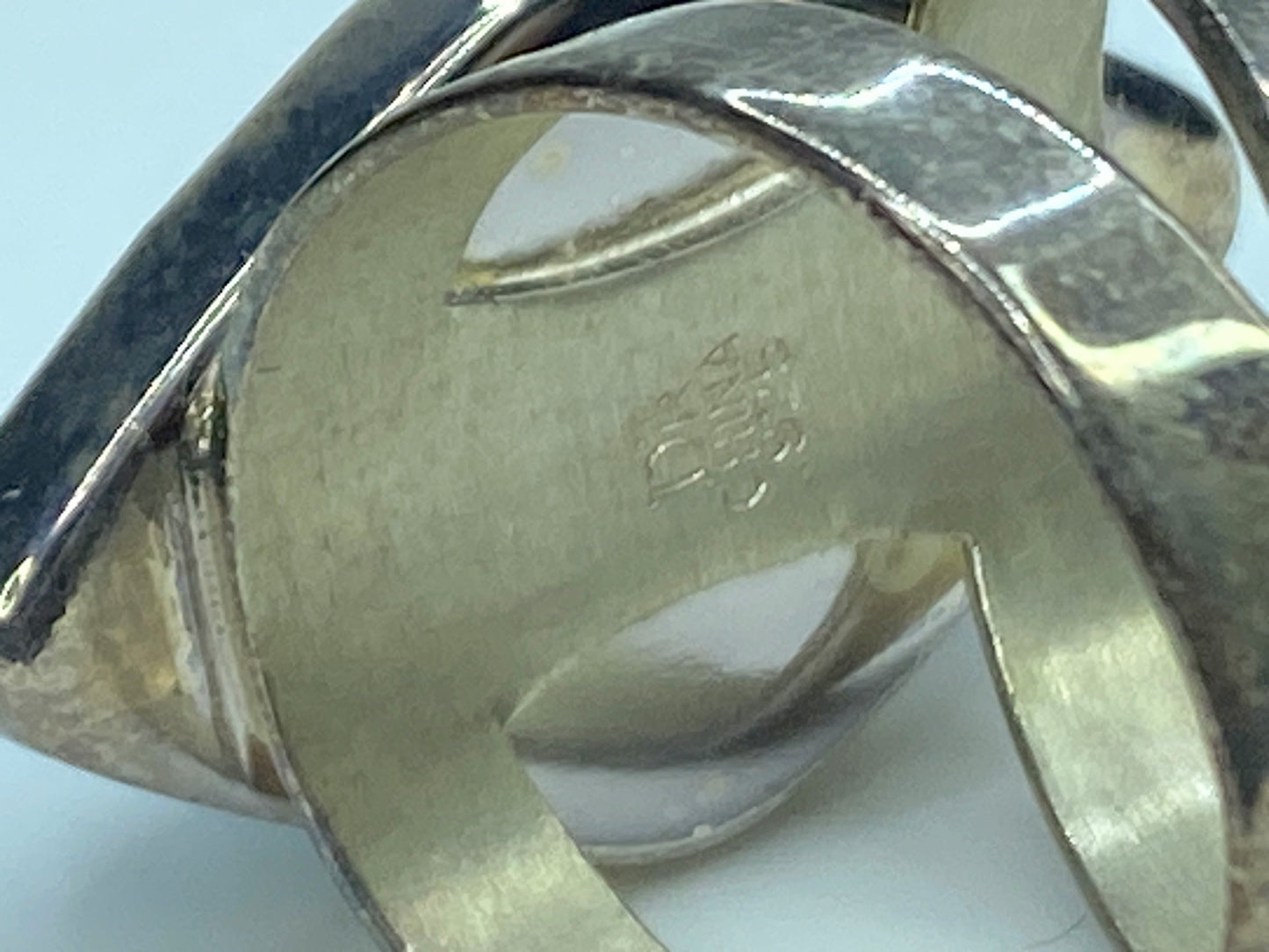 Jay King Natural Aqua Kyanite Sterling Silver statement ring 8.8g s7 JR73