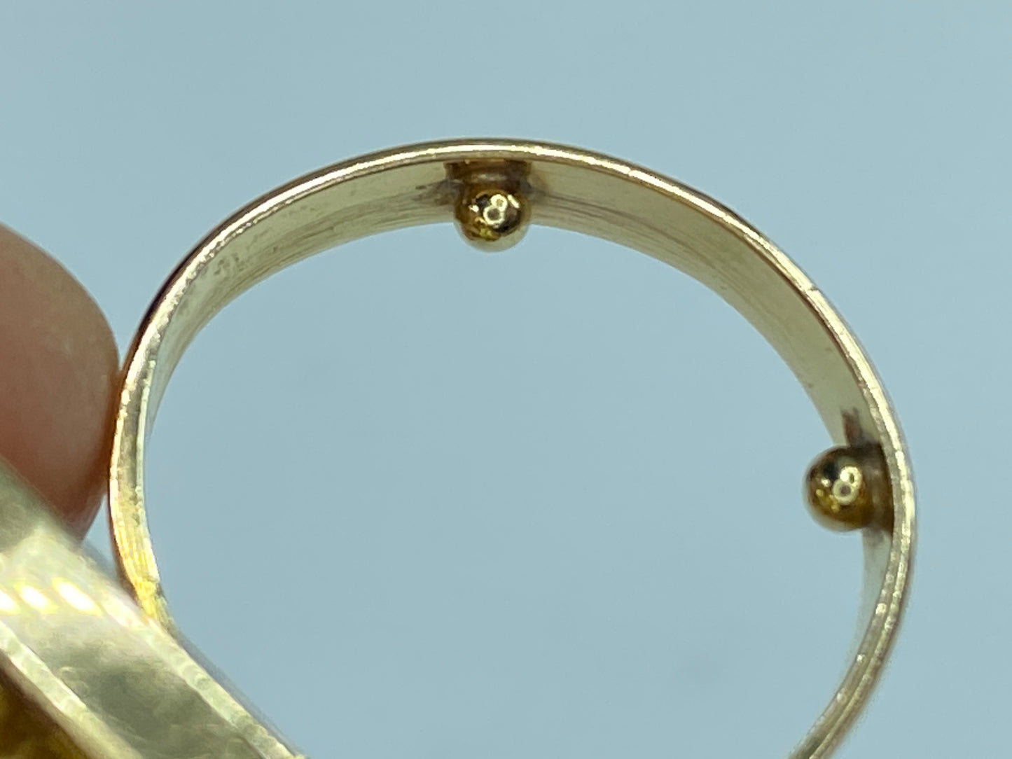 Handmade 14K gold chunky gold Nugget open work ring