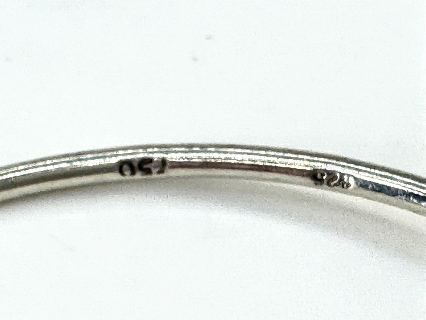 Tiffany & Co. Hook & Eye 18K Gold Sterling Silver Bangle Bracelet JR1880