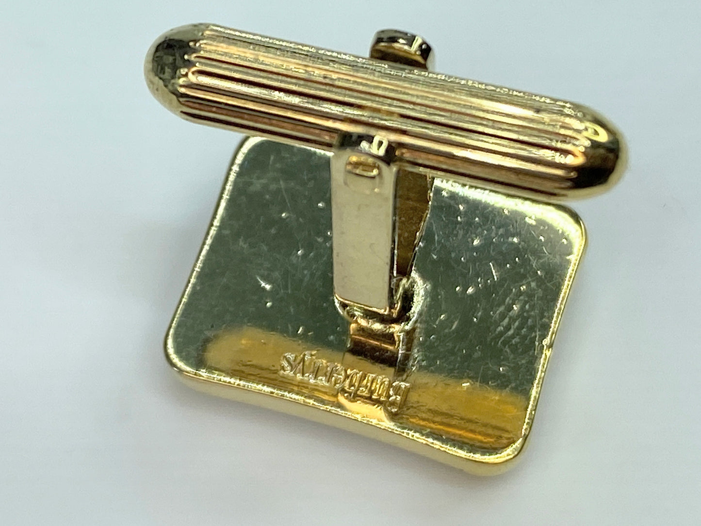Vintage Burberry Gold Plate Cufflinks & Tie Clip “Circa 1990s” GS249