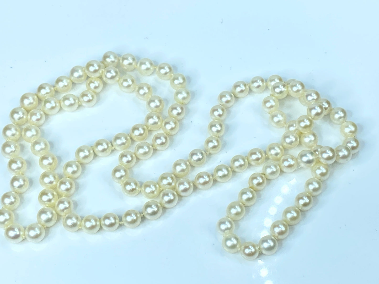 Opera Length 6.3mm Cultured Pearl high luster necklace 27" 36.8gm JR7970