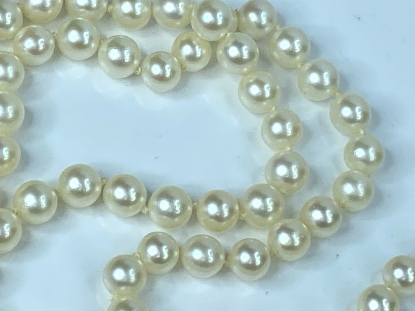 Opera Length 6.3mm Cultured Pearl high luster necklace 27" 36.8gm JR7970