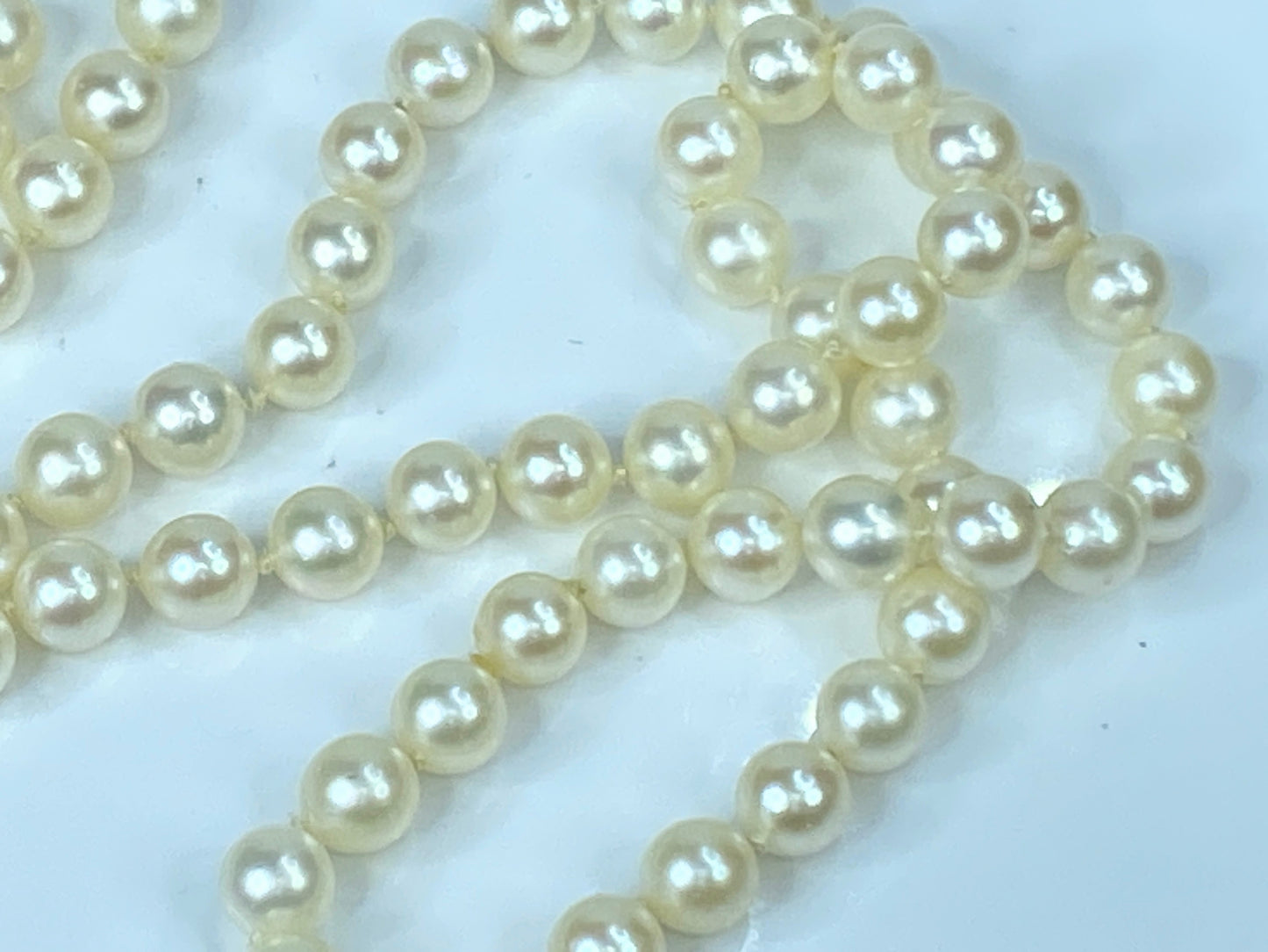 Opera Length 6.3mm Cultured Pearl high luster necklace 27" 36.8gm JR7970