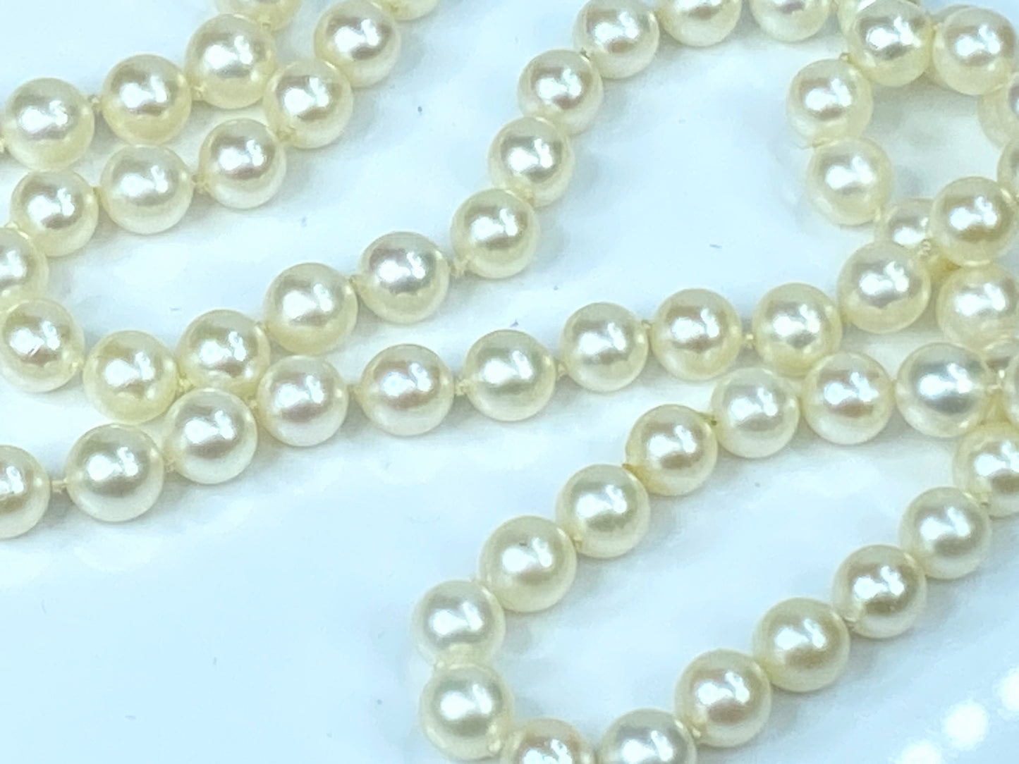 Opera Length 6.3mm Cultured Pearl high luster necklace 27" 36.8gm JR7970