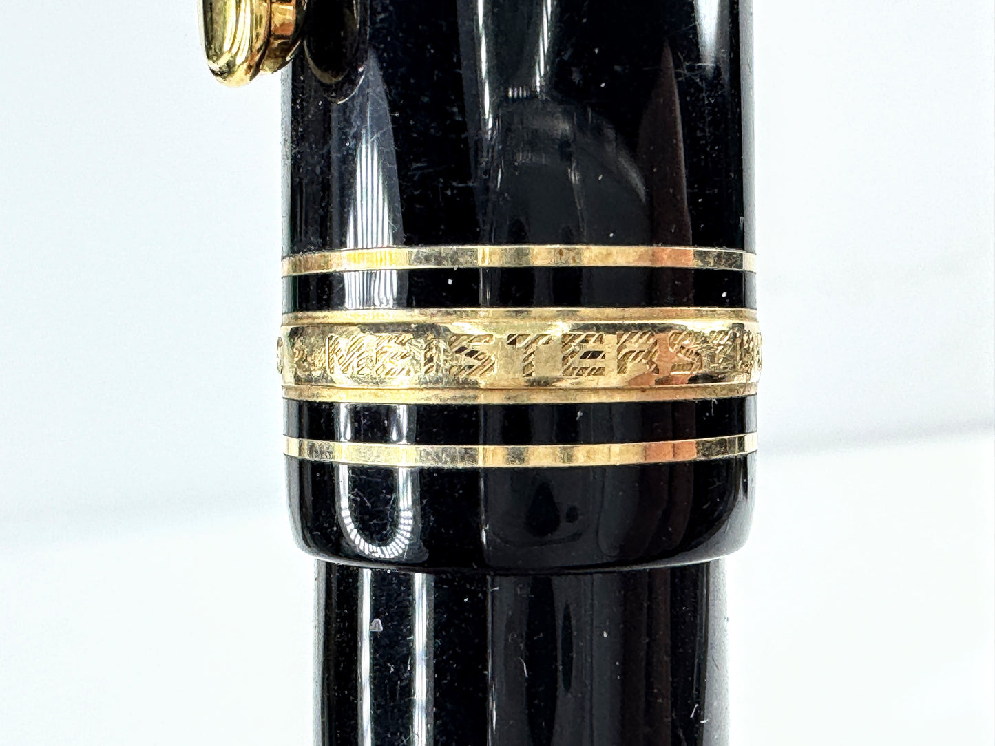 Vintage Montblanc Meisterstück 149 black resin 14K gold nib fountain pen SS476