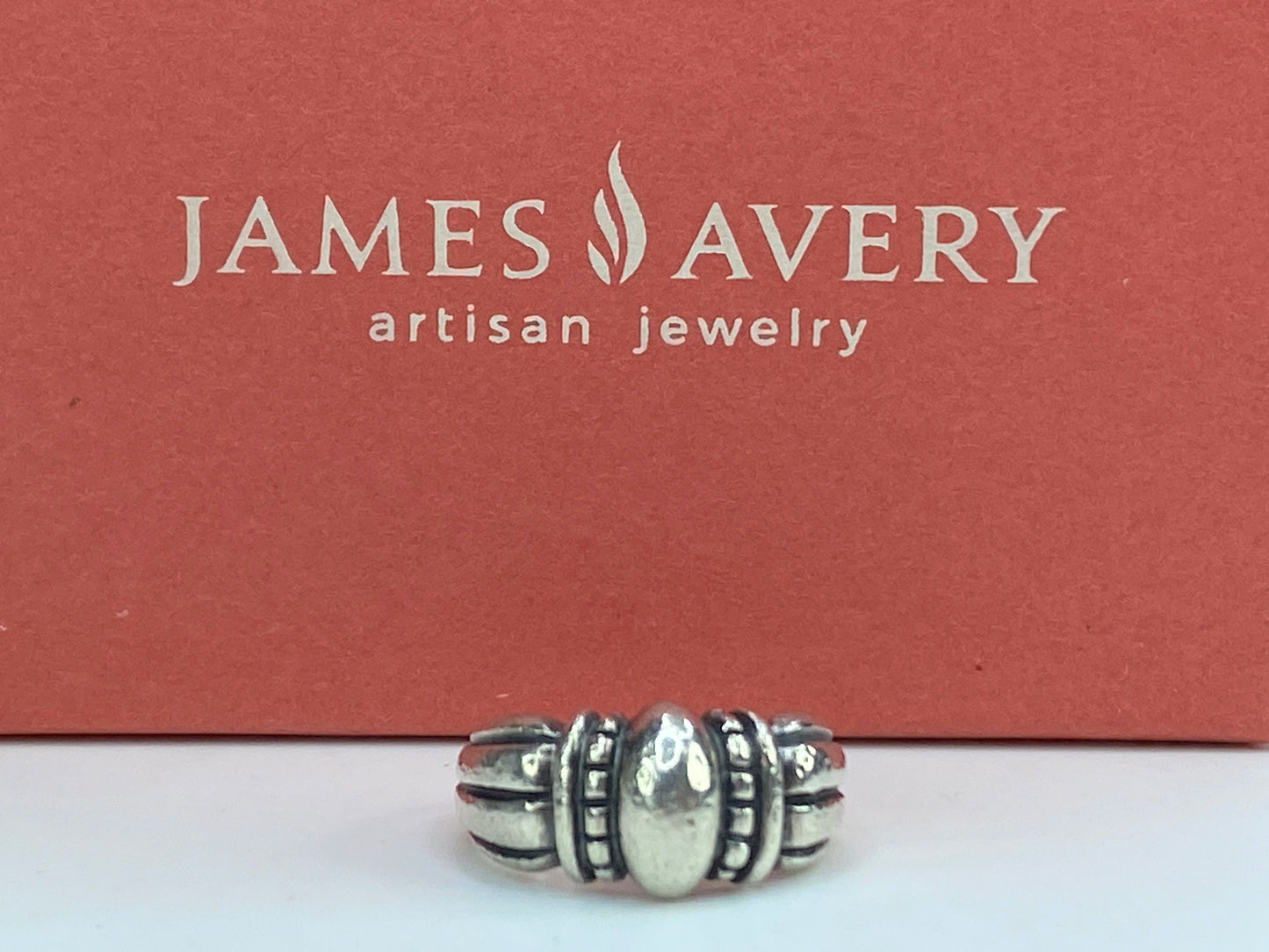 James Avery Thatch Sterling Silver Ring, Retired, with box size 7 JR613