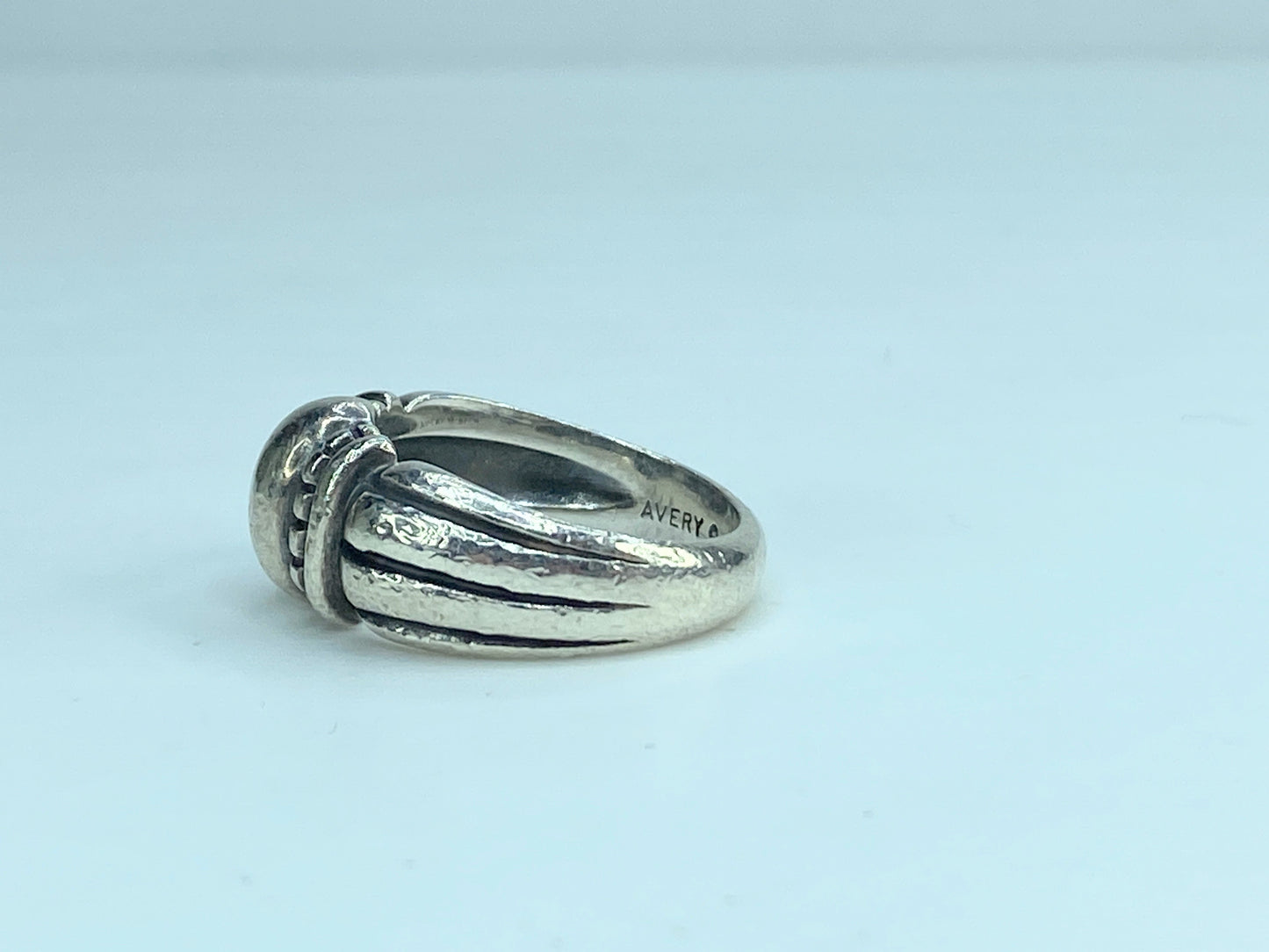 James Avery Thatch Sterling Silver Ring, Retired, with box size 7 JR613