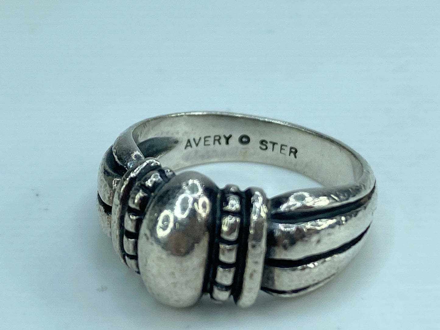 James Avery Thatch Sterling Silver Ring, Retired, with box size 7 JR613