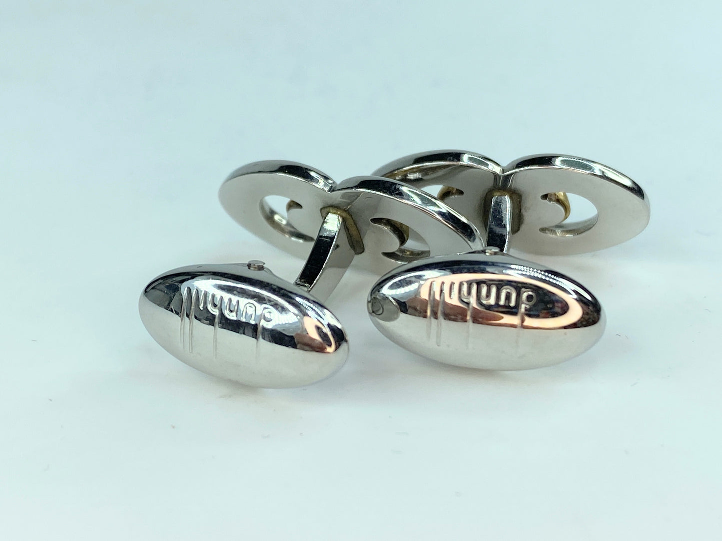 Dunhill Silver Gold Silver Cufflinks Chain Men's Accessory Suit GS279