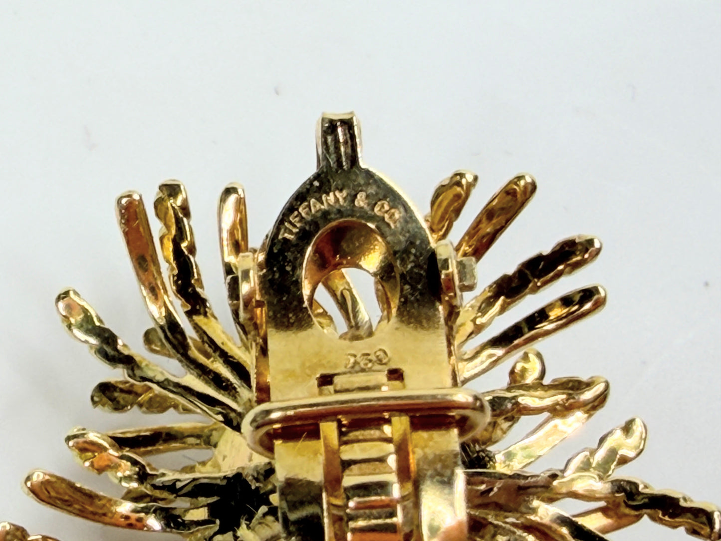 Tiffany & Co. 18K Yellow Gold Sea Anemone Clip-On Earrings JR1167