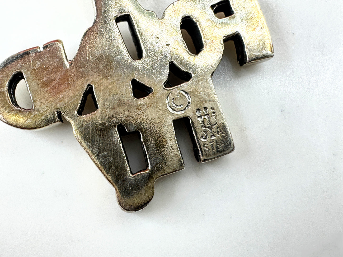 Vintage James Avery found it sterling silver charm pendant with box 18mm JR1933