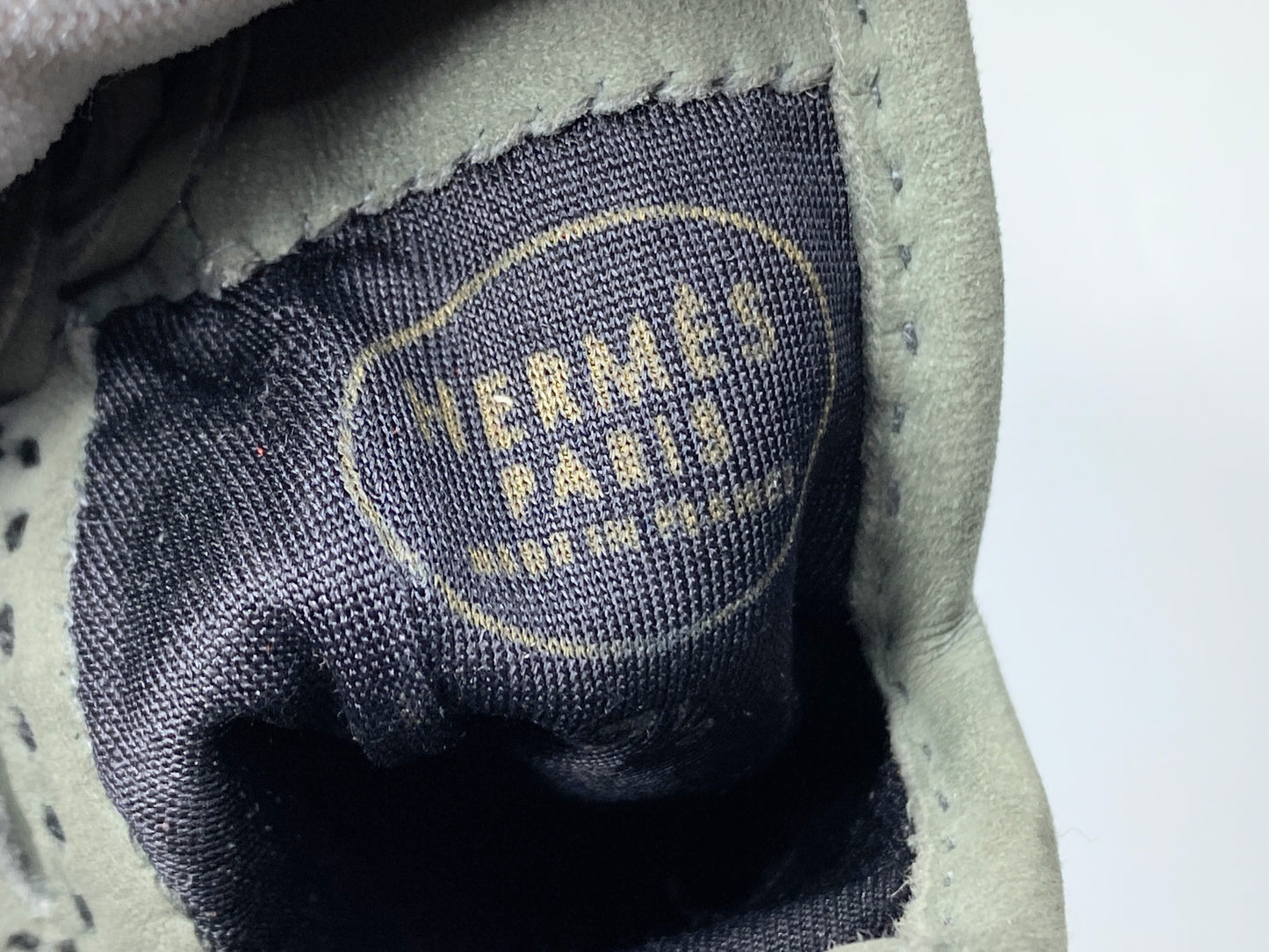 Auth Hermes Grey leather tassel gloves size 7 1/2 GS171