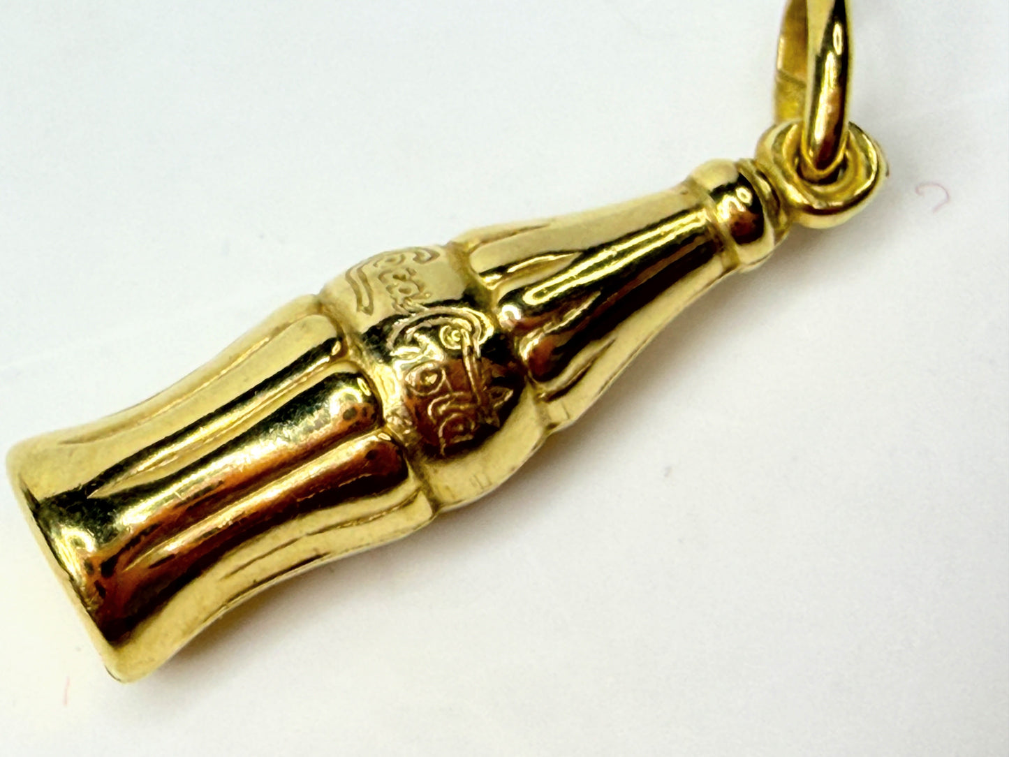 Vintage 14K Gold Coca-Cola Bottle Charm Mini Pendant JR1199