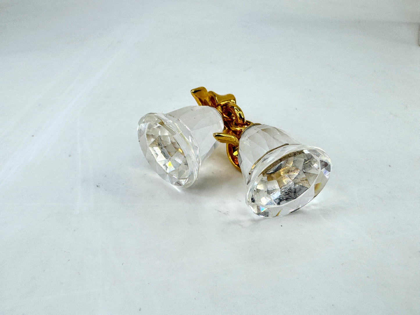 Vintage Swarovski Crystal Memories Gold Bells Figurine S305