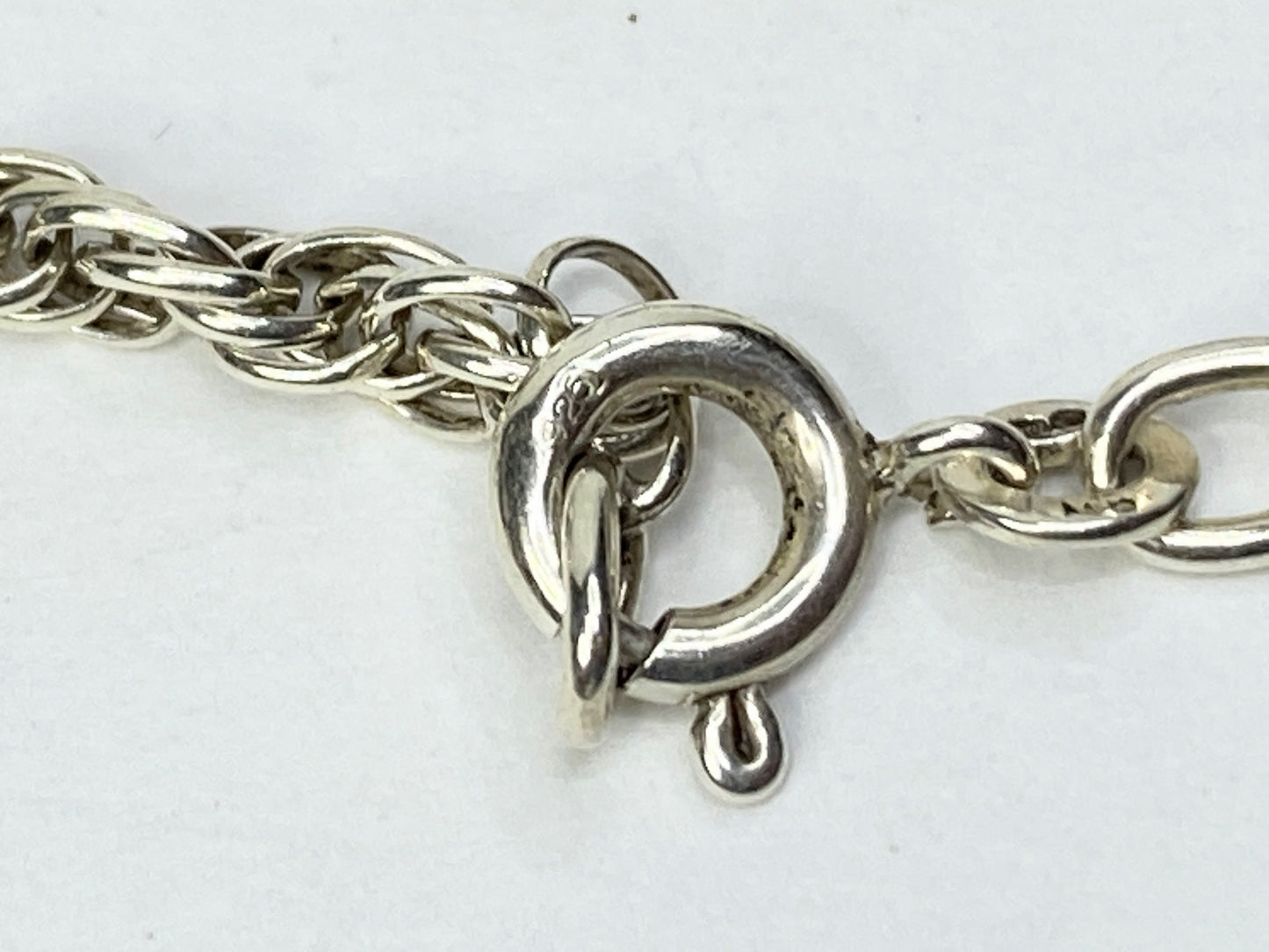 Sterling Silver Rope Chain Necklace Made in England, Classic Design JR1090