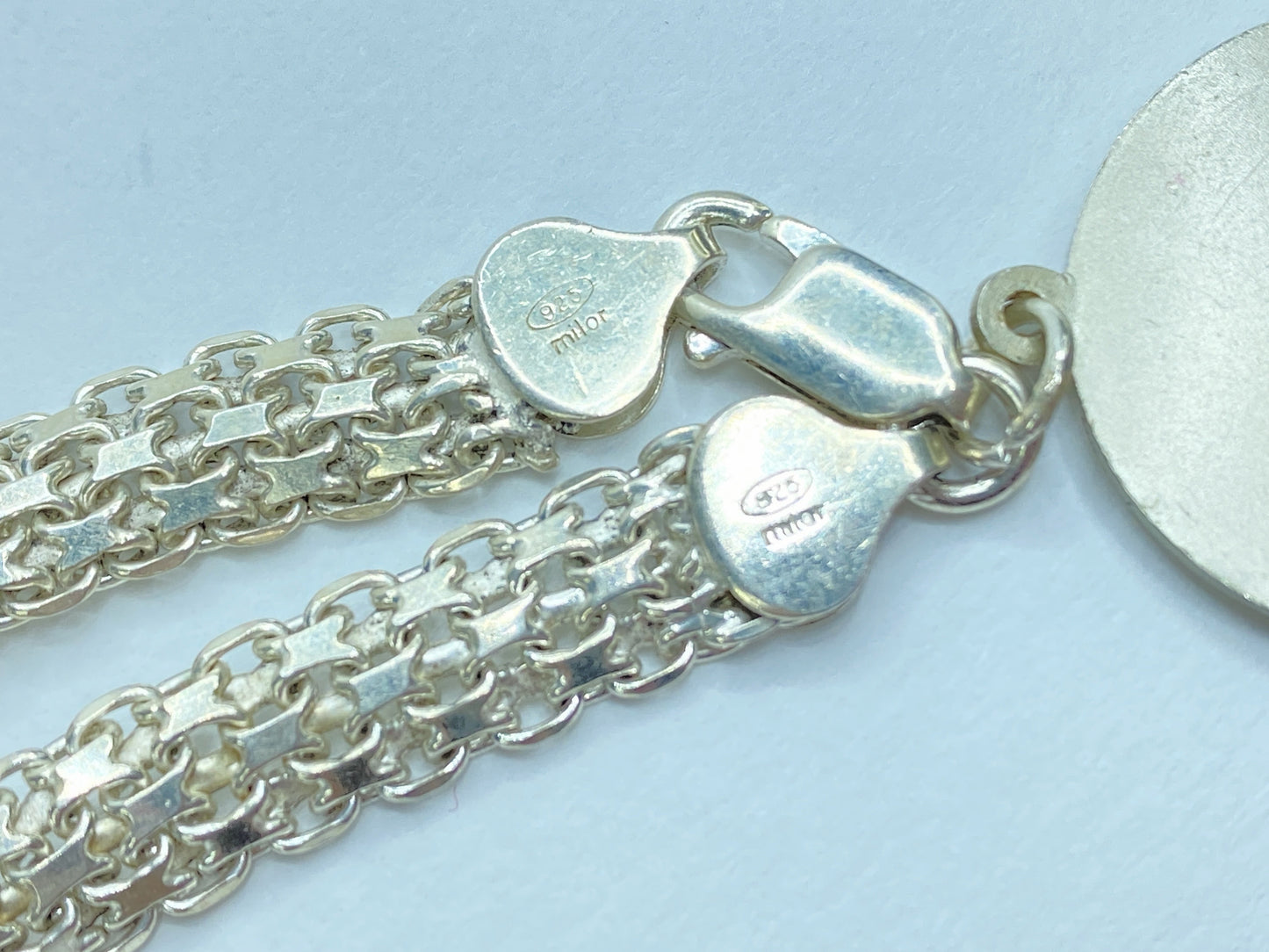 Italy Milor 925 Sterling Silver Curb Bracelet w Big Ben Charm JR1098