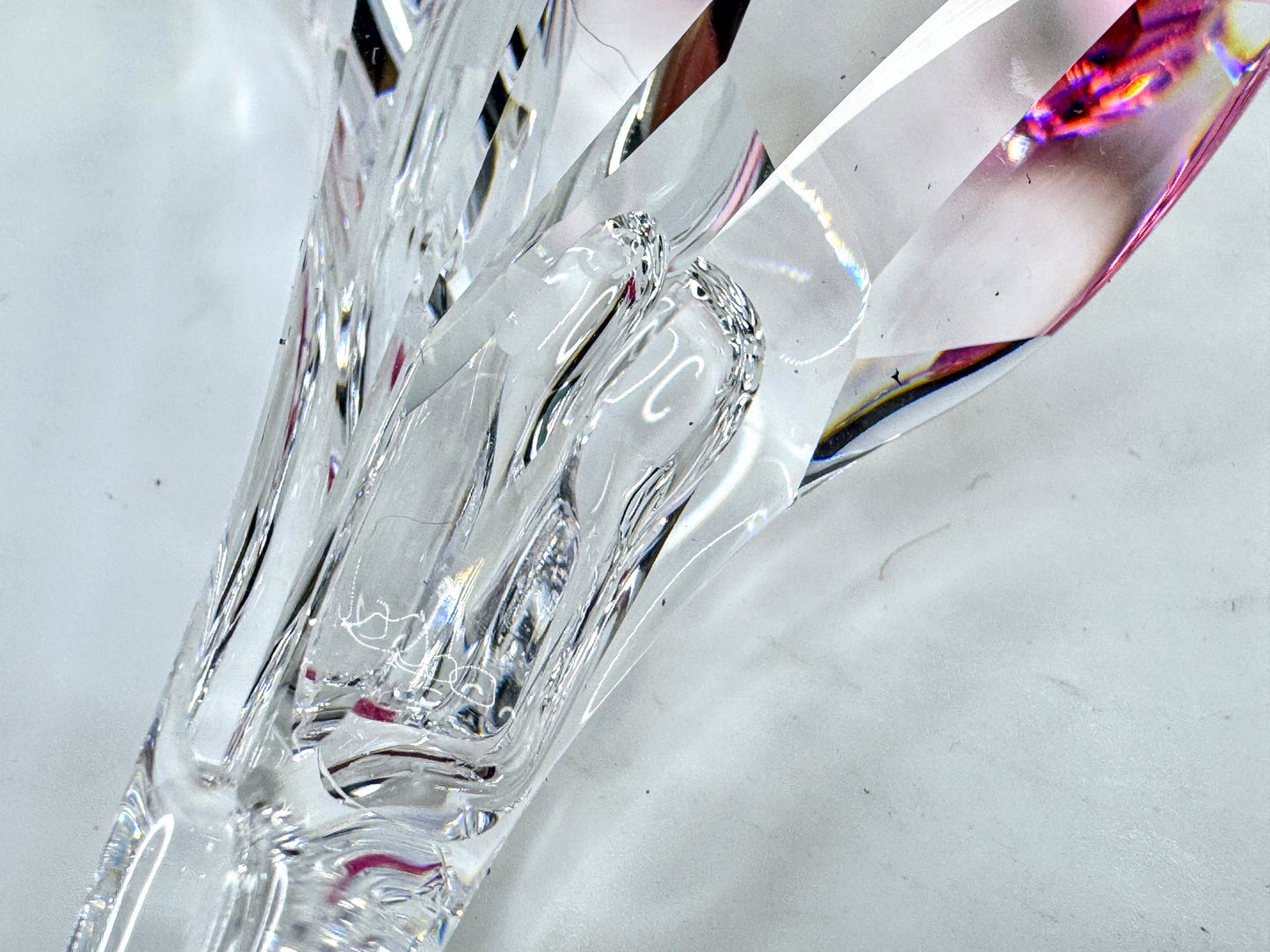 Vintage Swarovski 2004 Pink Tulip Crystal Figurine Retired Rare S319