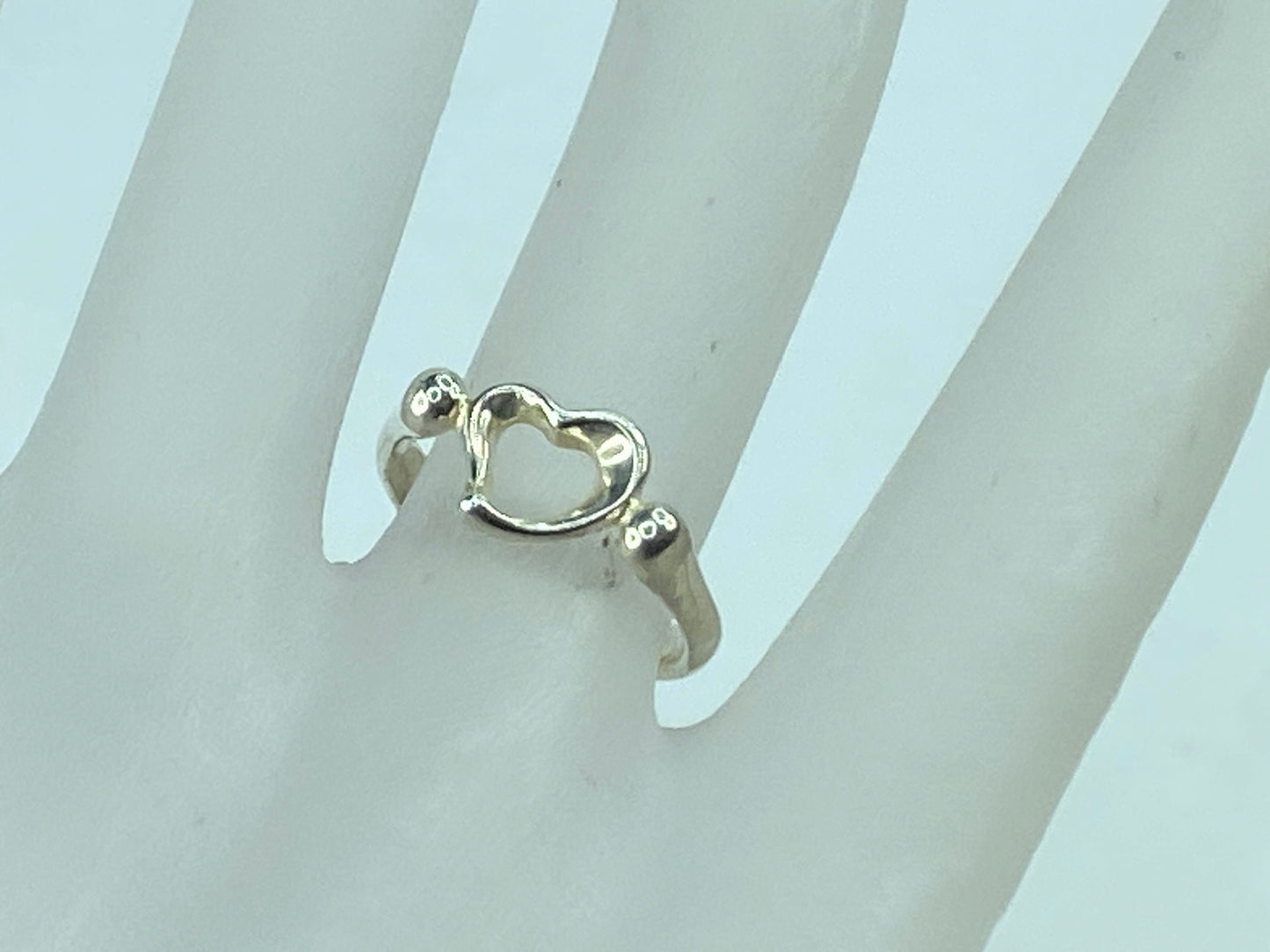 Tiffany & Co. Elsa Peretti sterling 925 Open Heart Ring size 6.5 2.8g JR642