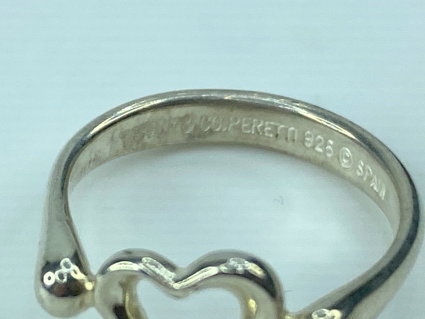 Tiffany & Co. Elsa Peretti sterling 925 Open Heart Ring size 6.5 2.8g JR642