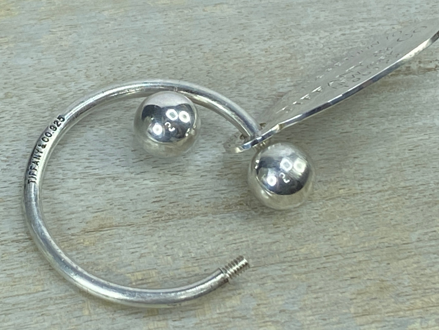 Tiffany & Co. Sterling PLEASE RETURN TO Tiffany & Co. oval tag keyring