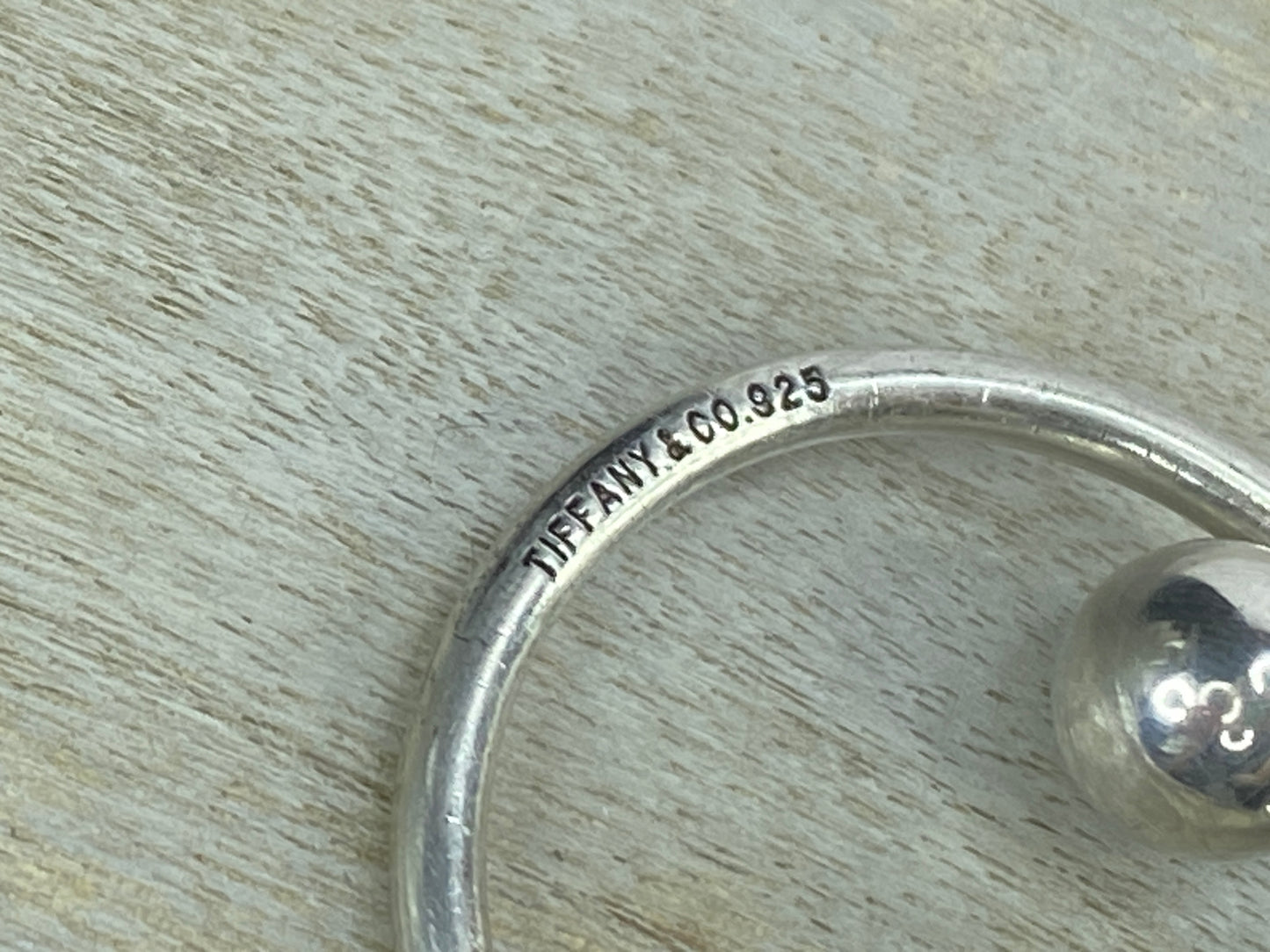 Tiffany & Co. Sterling PLEASE RETURN TO Tiffany & Co. oval tag keyring