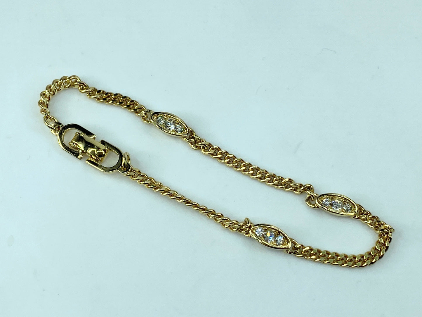 Christian Dior Chain Bracelet metal Gold Authentic GS469