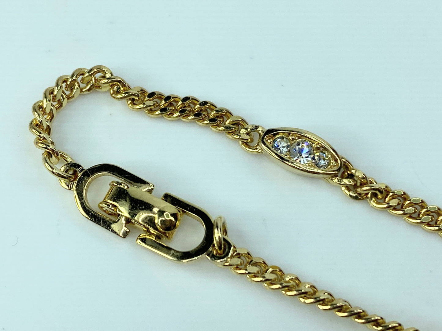 Christian Dior Chain Bracelet metal Gold Authentic GS469