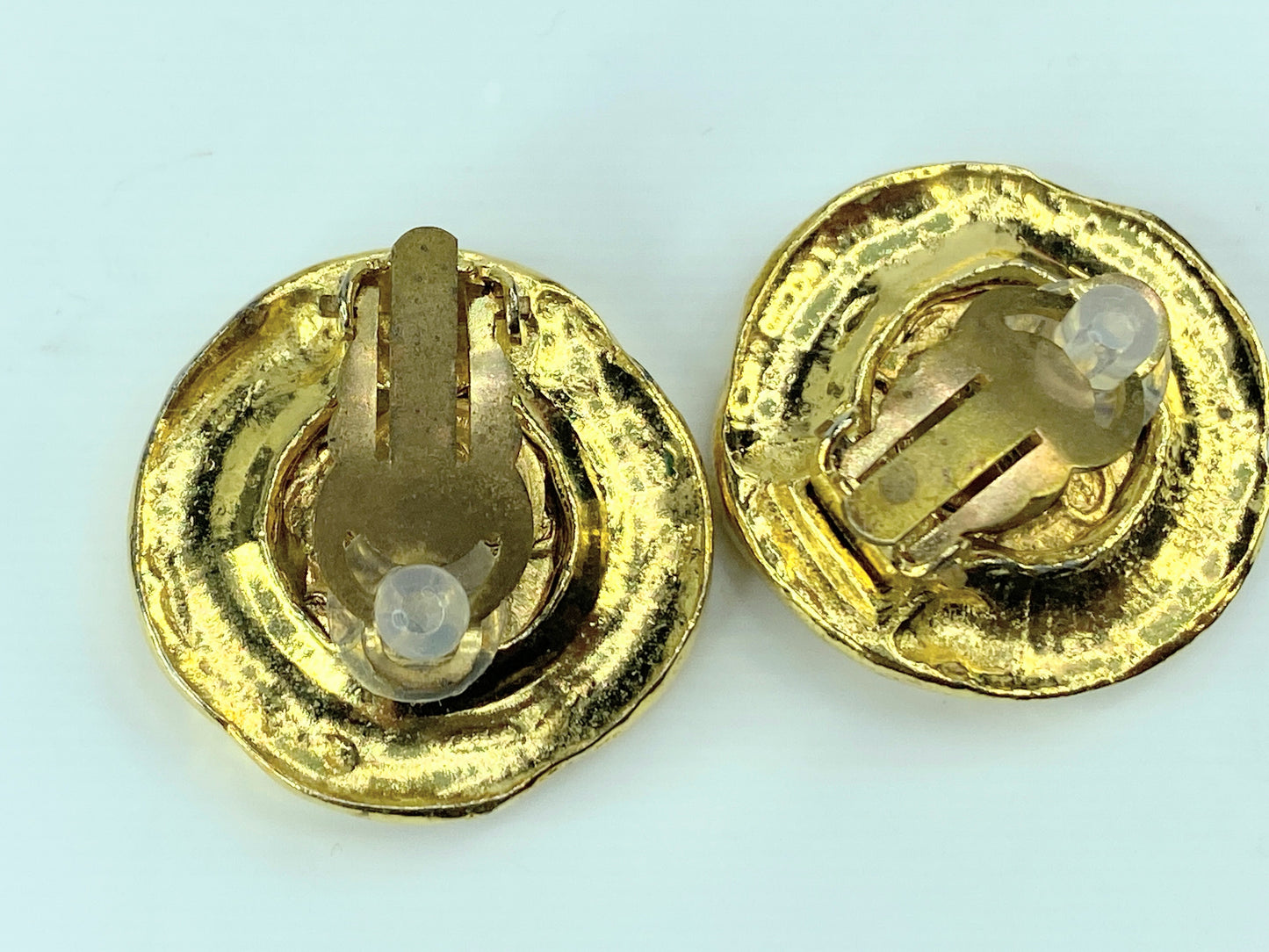Chanel Vintage CC Coco Mark Round Clip-Back Earrings GS474