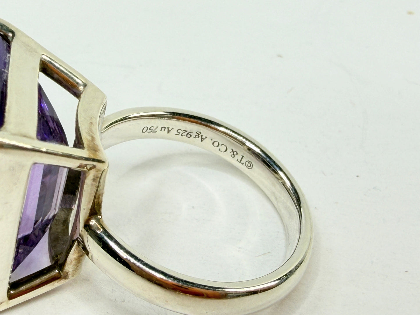 Tiffany & Co. Return To Tiffany® Love Bugs Amethyst Butterfly Ring s6 JR1209