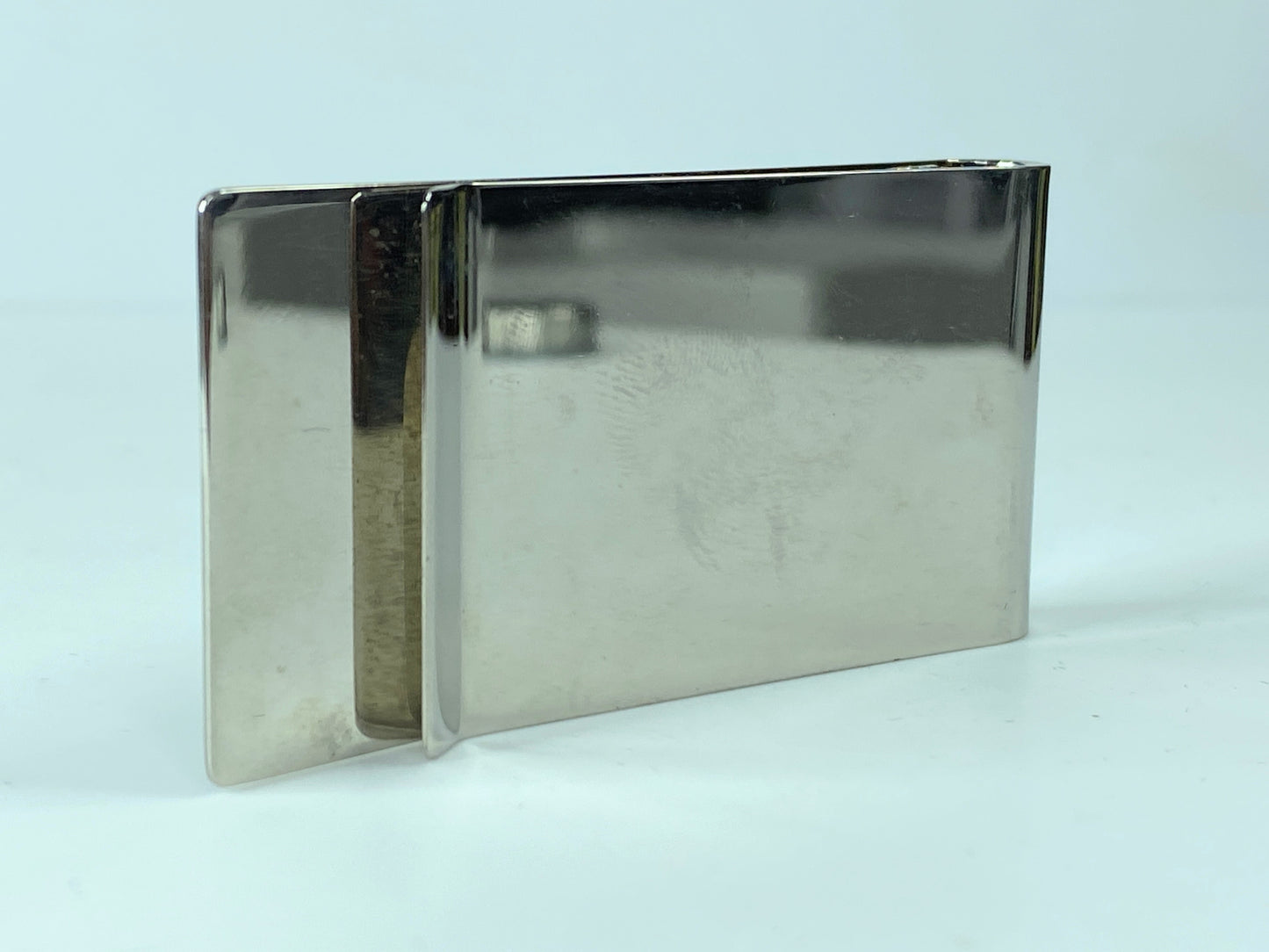 GUCCI Money Clip Diamantissima Logo Bill Clip Men's silver Metal Italy GS292
