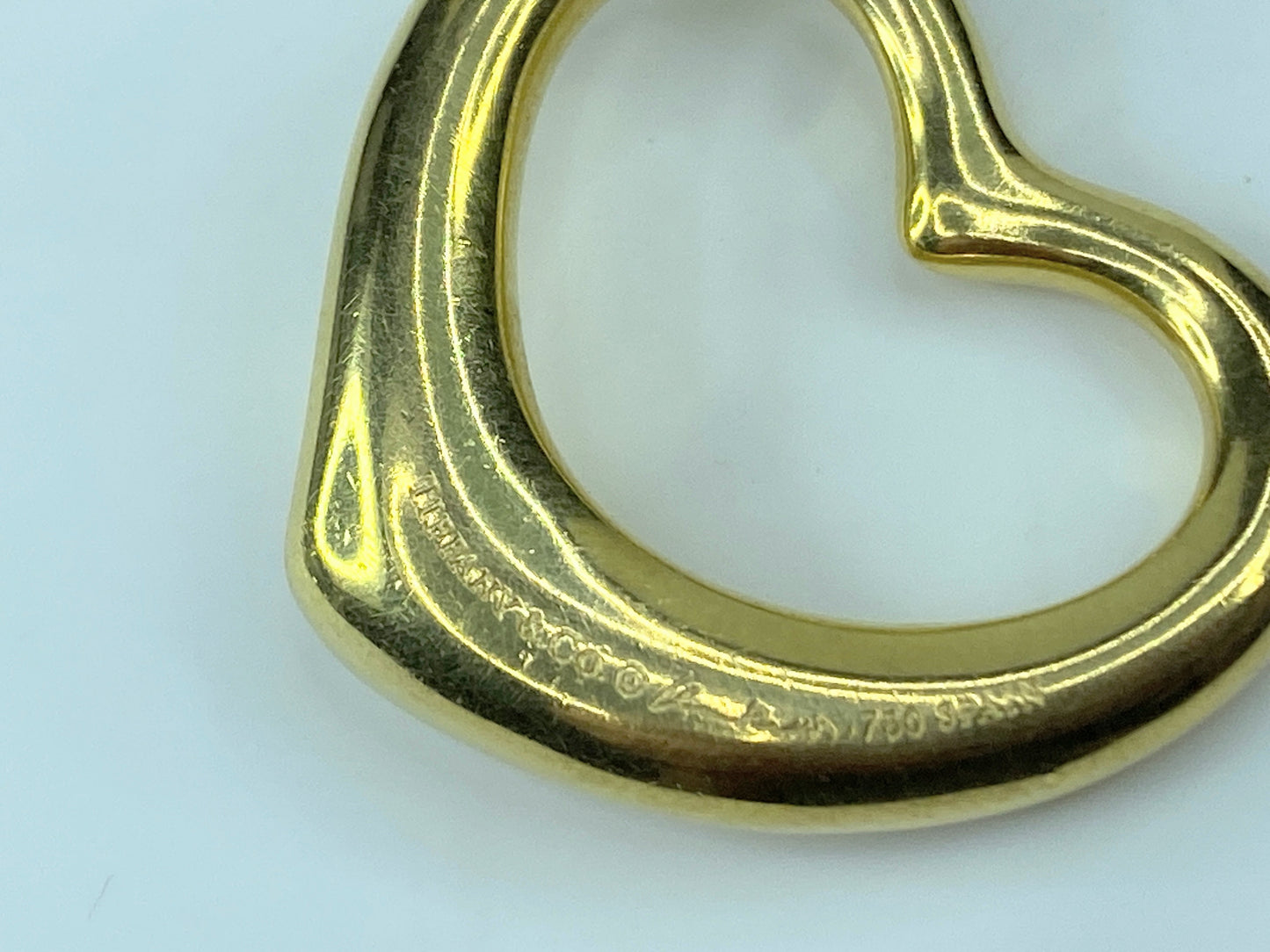 Tiffany & Co. Peretti 18k Yellow Gold Large Open-Heart Pendant 8.2g JR146