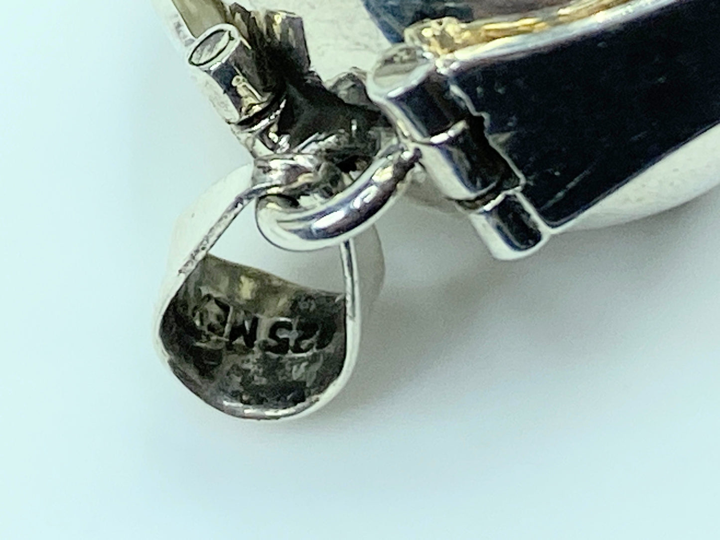 Modernist ball charm accordion locket expandable 6 photos sterling pendant SS82