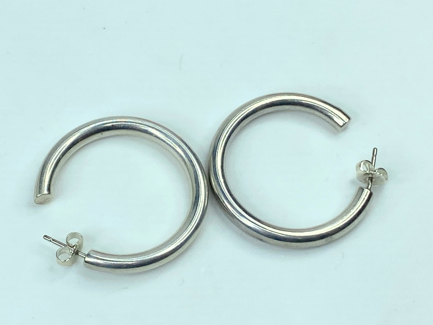 Retired James Avery Creole Hoop sterling 925 earrings 1 1/4" 8.9 grams JR651