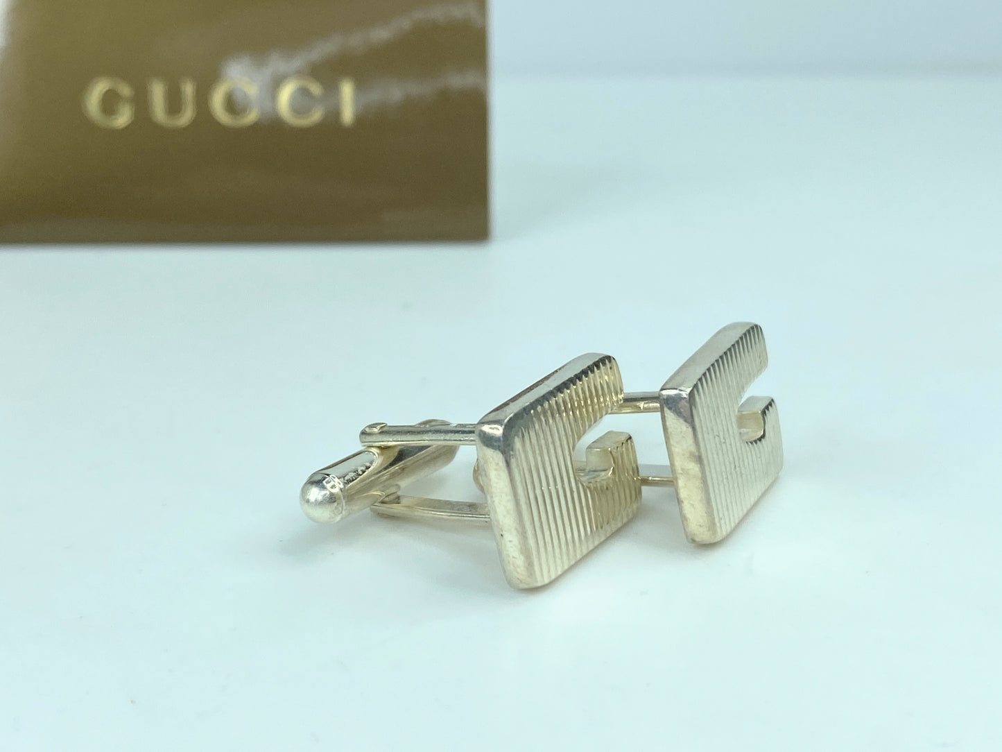 Gucci Estate Mens Cufflinks Sterling Silver G37 JR653