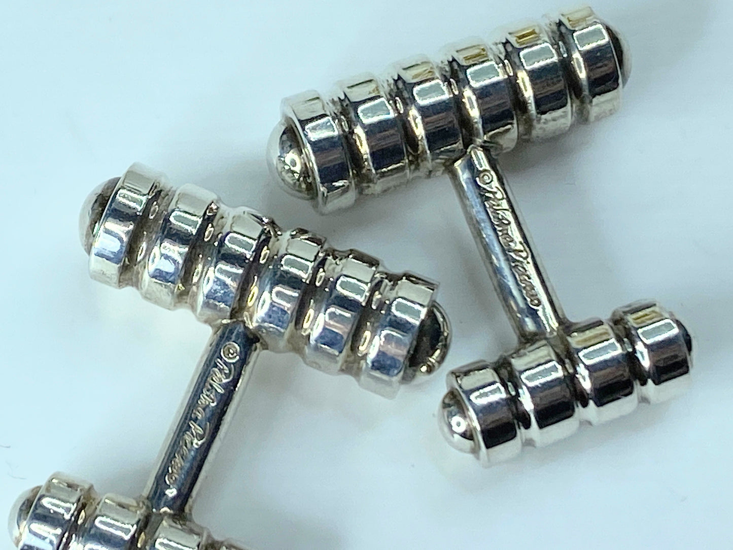Tiffany and Co. Paloma Picasso Sterling Silver Groove CuffLinks 27.1g GS291