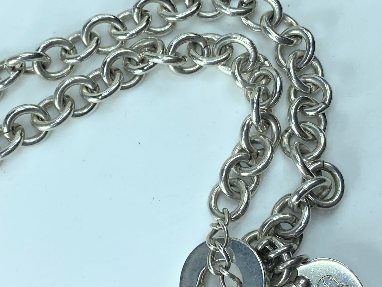 Tiffany & Co Sterling Silver Heart Tag Toggle Necklace 18" 83g JR170