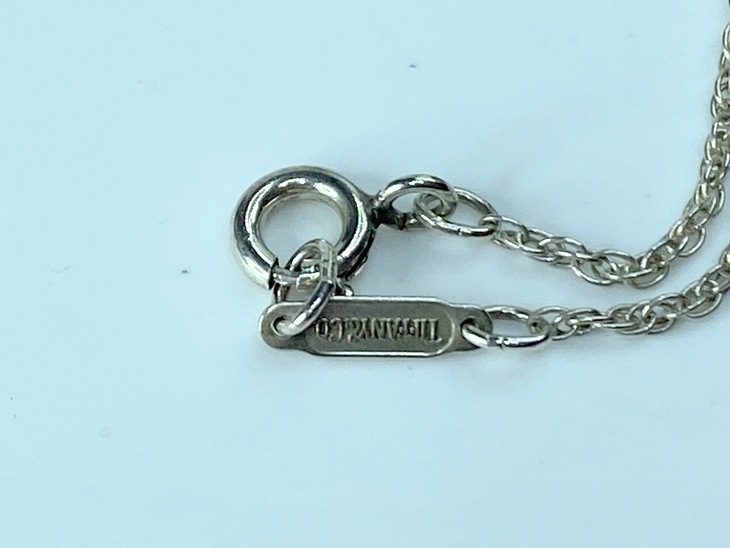 Tiffany & Co. Sterling 18K Gold Triple Ribbon Bow Pendant Necklace 19" JR177