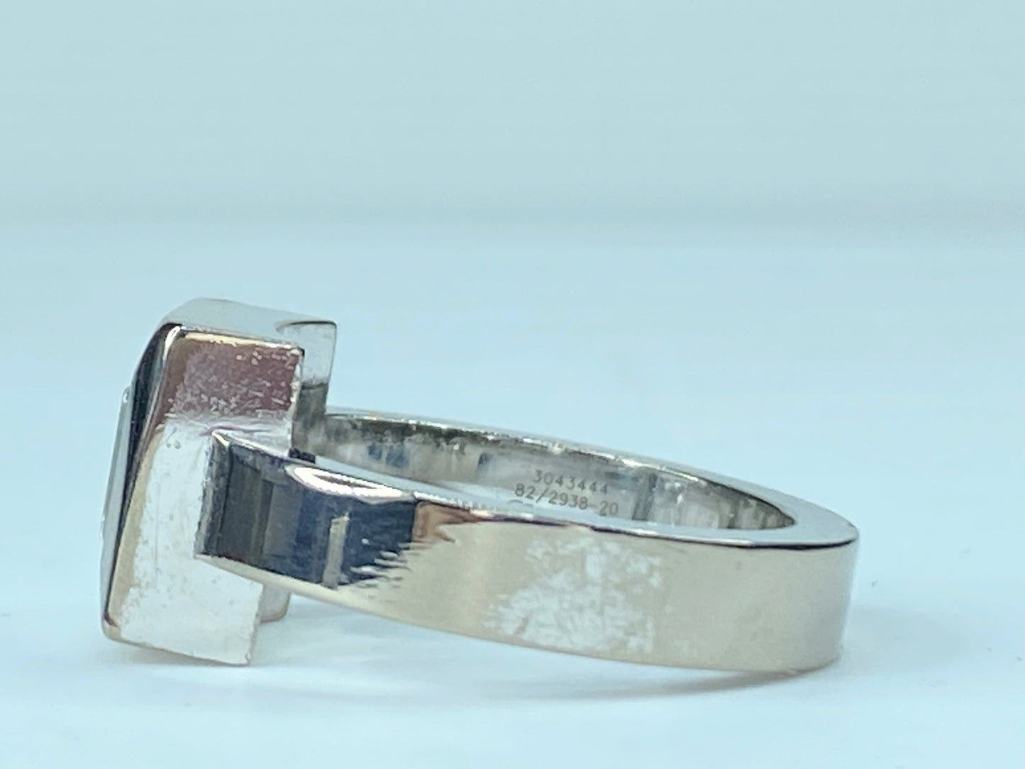 Chopard 18k White Gold Diamond "Happy Diamond" Ring 12.1g s6.5 JR9532