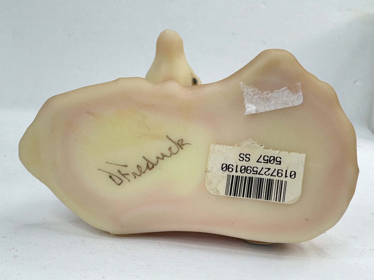 Vintage Fenton Burmese Satin Uranium Glass Hand Painted Foal Horse 5057-SS A1210