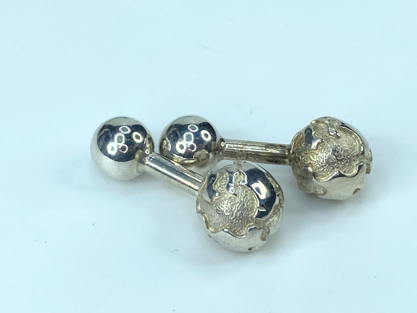 Tiffany & Co Sterling Silver Globe Earth Cufflinks 23.6 grams JR9544