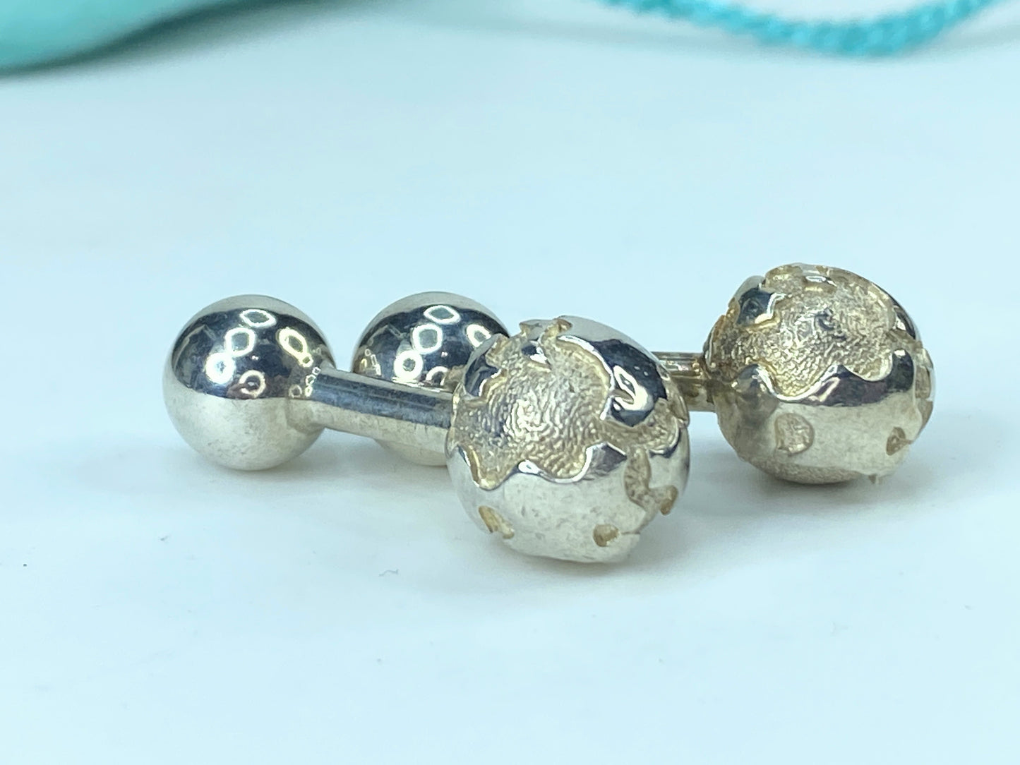 Tiffany & Co Sterling Silver Globe Earth Cufflinks 23.6 grams JR9544