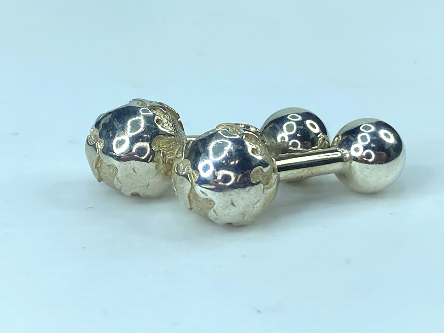 Tiffany & Co Sterling Silver Globe Earth Cufflinks 23.6 grams JR9544