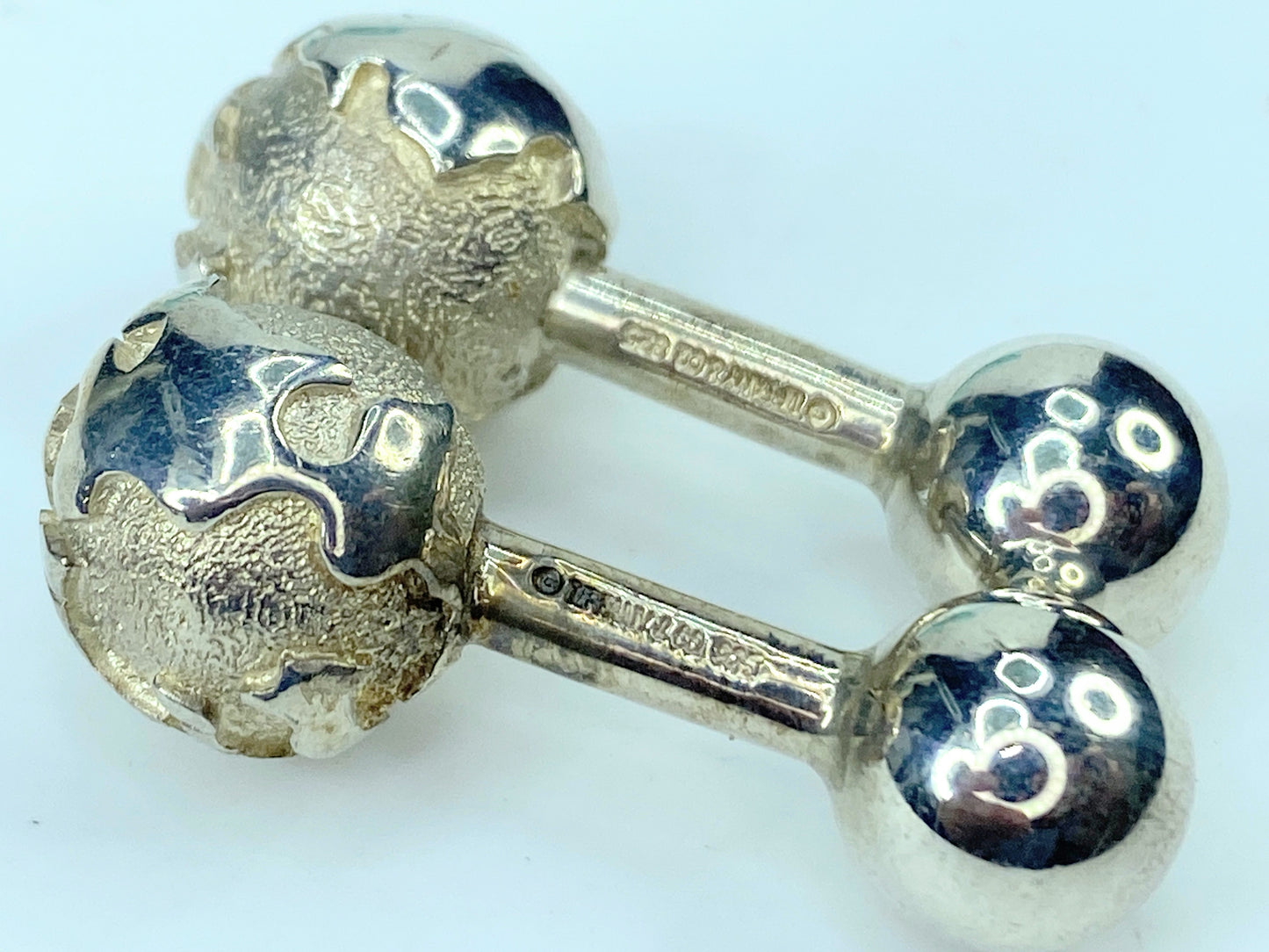 Tiffany & Co Sterling Silver Globe Earth Cufflinks 23.6 grams JR9544