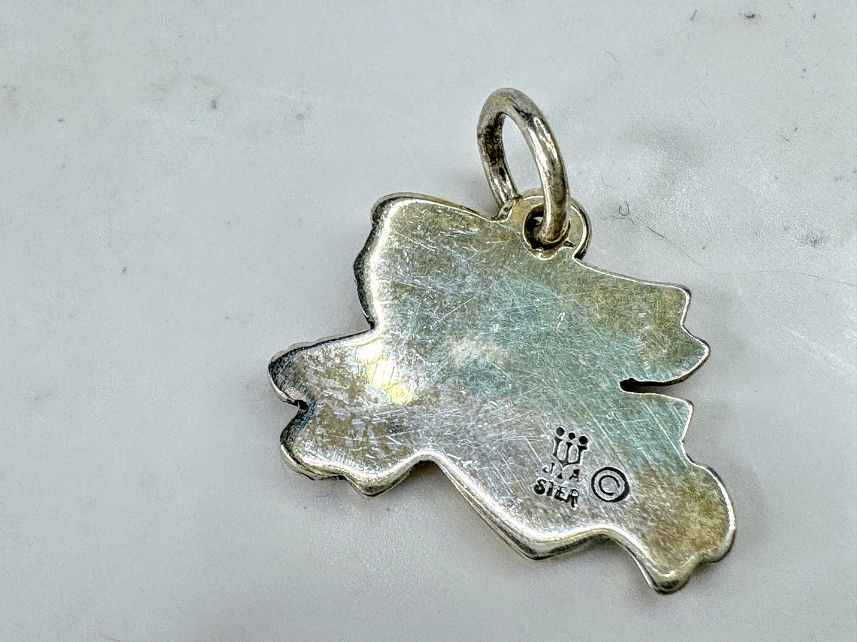 Retired Artisan James Avery Sterling Silver Flying Baby Angel Charm 2.6g JR2086