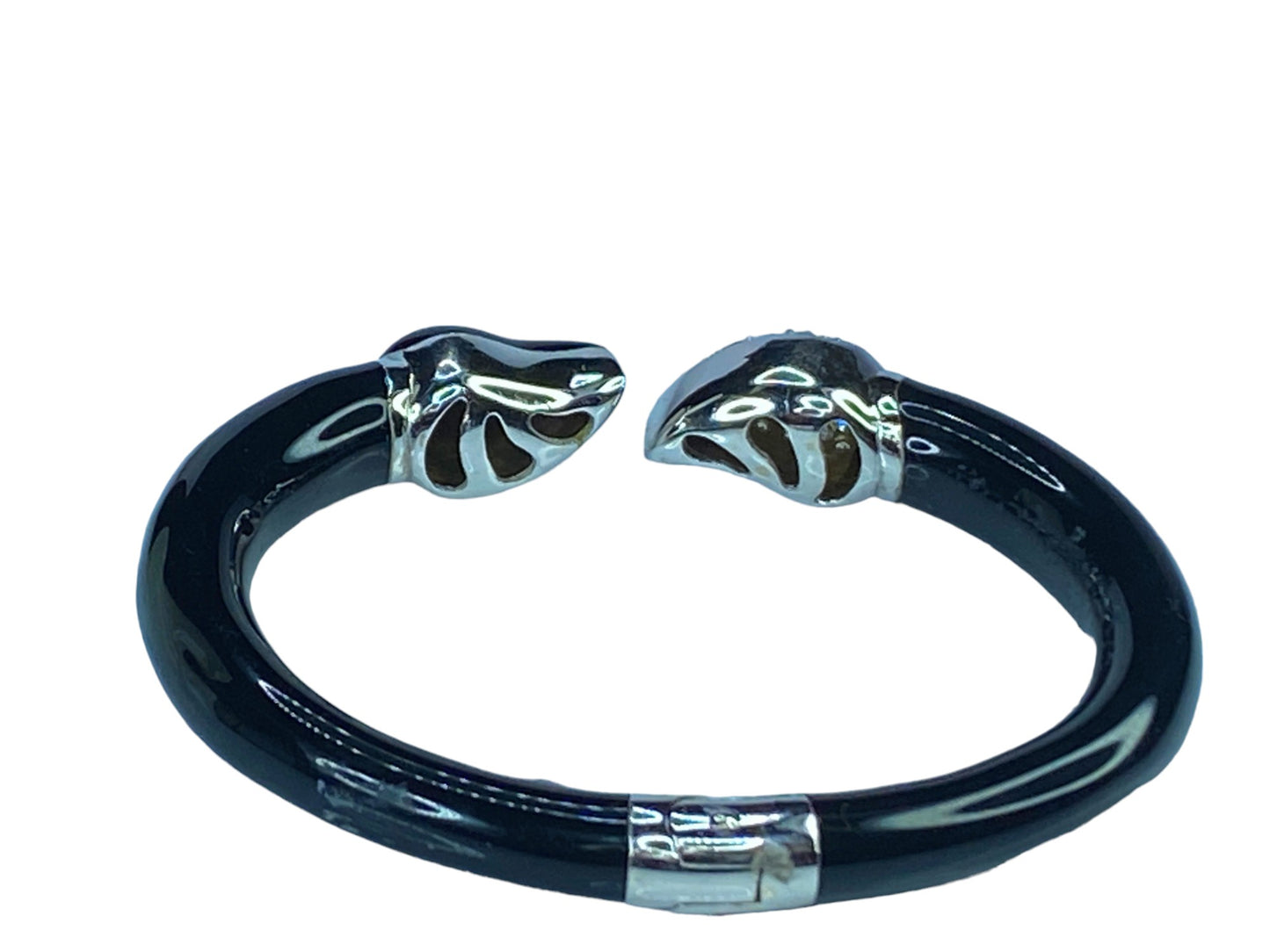 SOHO Diamond, Enamel, White Gold hinged bangle